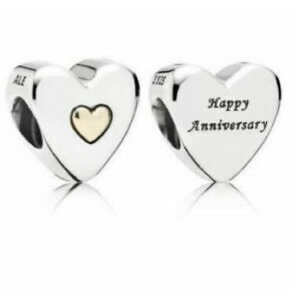 Pandora - Anniversary Charm - Silver & 14k Gold - Picture 1 of 6
